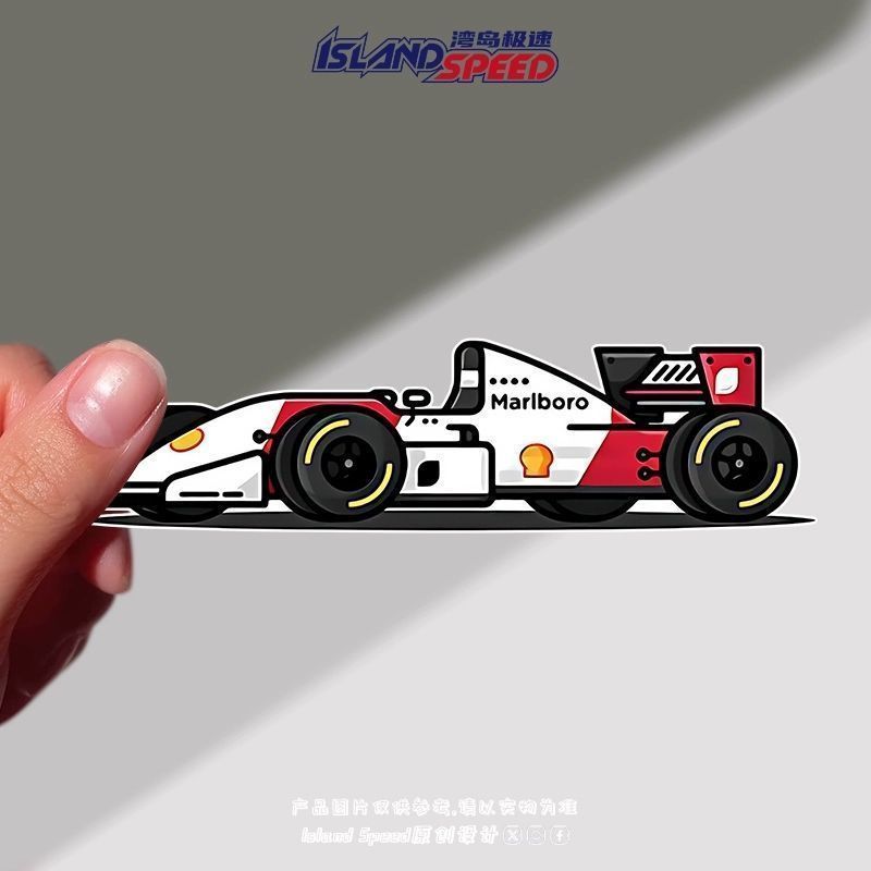 สติกเกอร์ติดรถยนต์ลาย Formula 1 คลาสสิก เหมาะสำหรับตกแต่งโต๊ะทำงานและอุปกรณ์ Gadget