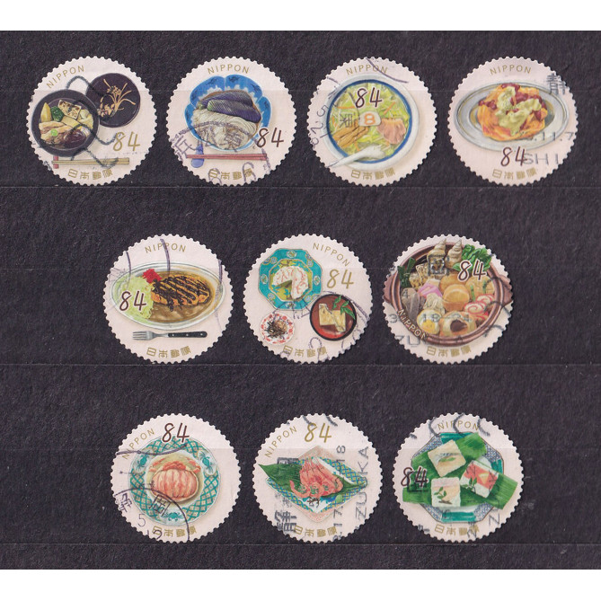 ชุดแสตมป์ไปรษณีย์ญี่ปุ่น 10 ชิ้น - อาหารญี่ปุ่น พี4 | ญี่ปุ่น - Oishii Nippon Vol.4 84yen 2022 C2567