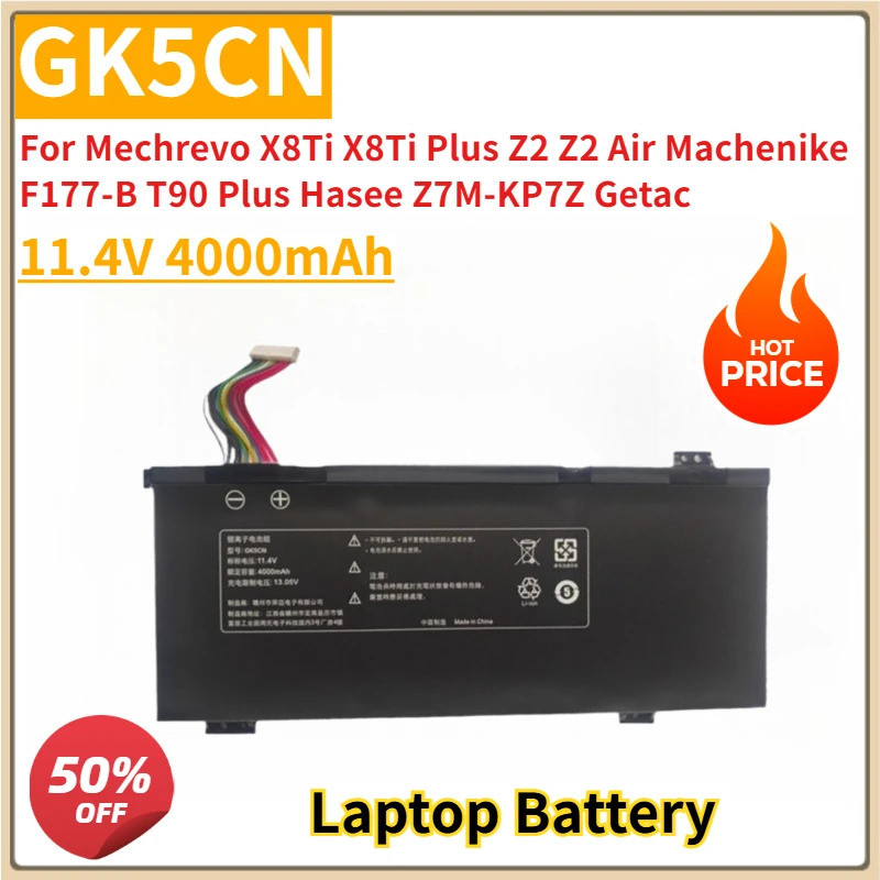 ใหม่ (แบตเตอรี่แล็ปท็อป 11.4V 4000mAh GK5CN สําหรับ Mechrevo X8Ti X8Ti Plus Z2 Z2 Air Machenike F177