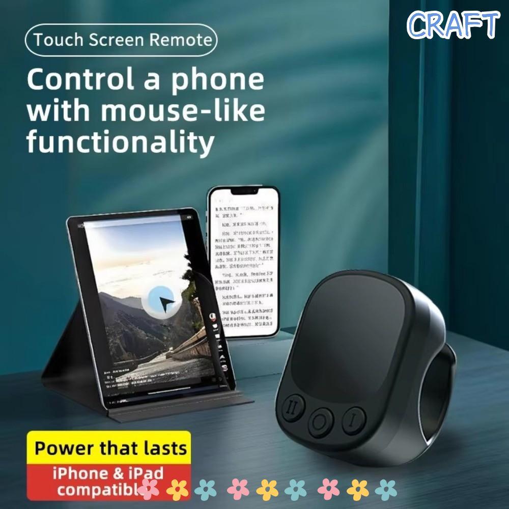 CRAFT Touchscreen Controller, srolling Function Auto Screen Clicker Bluetooth Ring Remote, Continanc