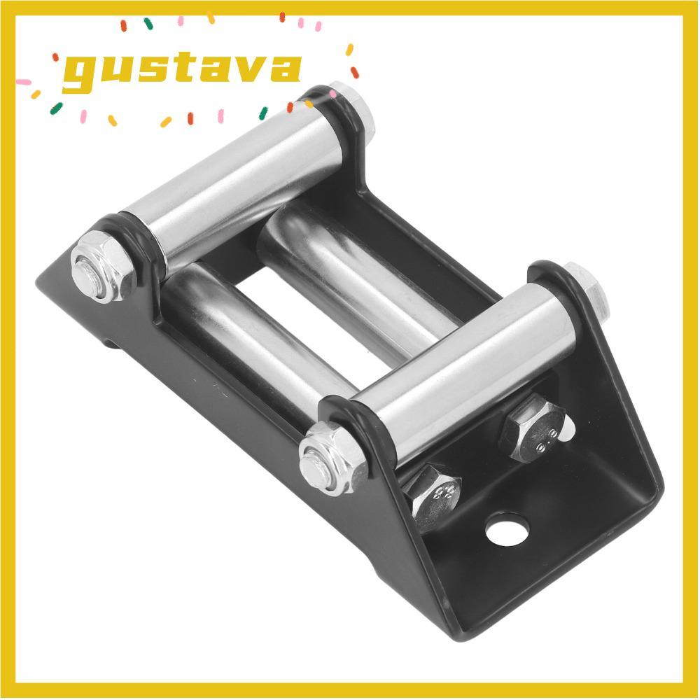 GUSTAVA Winch Roller Fairlead, เหล็กความแข็งแรงสูง Universal Mount Roller Fairlead, ทนทาน 4500LB Nut