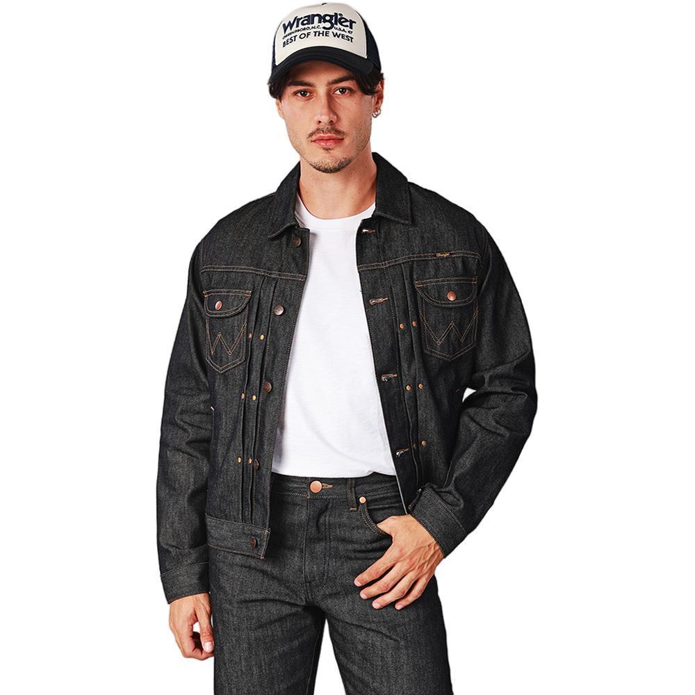 WRANGLER เสื้อแจ็กเก็ตยีนส์ (ริมขาว)ผู้ชาย คอลเลคชั่น Wrangler Legends รุ่น WR S126MJKTN01 สียีนส์ผ้าดิบ ราคา ถูกที่สุด ดีลบีเคเค แกลเลอรีภาพที่ 2