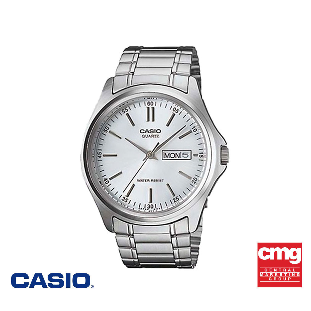 CASIO นาฬิกาข้อมือ CASIO รุ่น MTP-1239D-7ADF วัสดุสเตนเลสสตีล สีเงิน