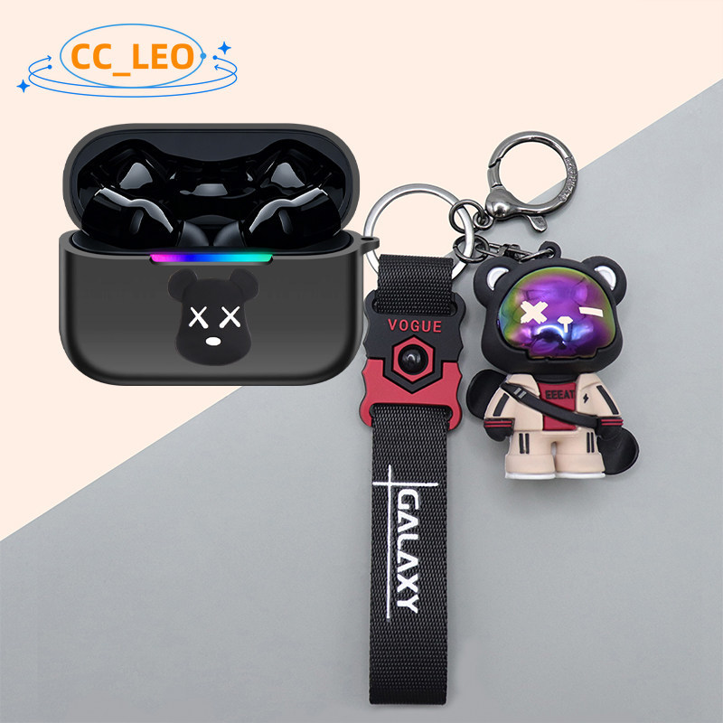 for Razer Hammerhead V3 X HyperSpeed Case Cute Bulldog Cartoon Astronaut Keychain Pendant Silicone Soft Case Suitable for Hammerhead V3 X HyperSpeed Protective Sleeve