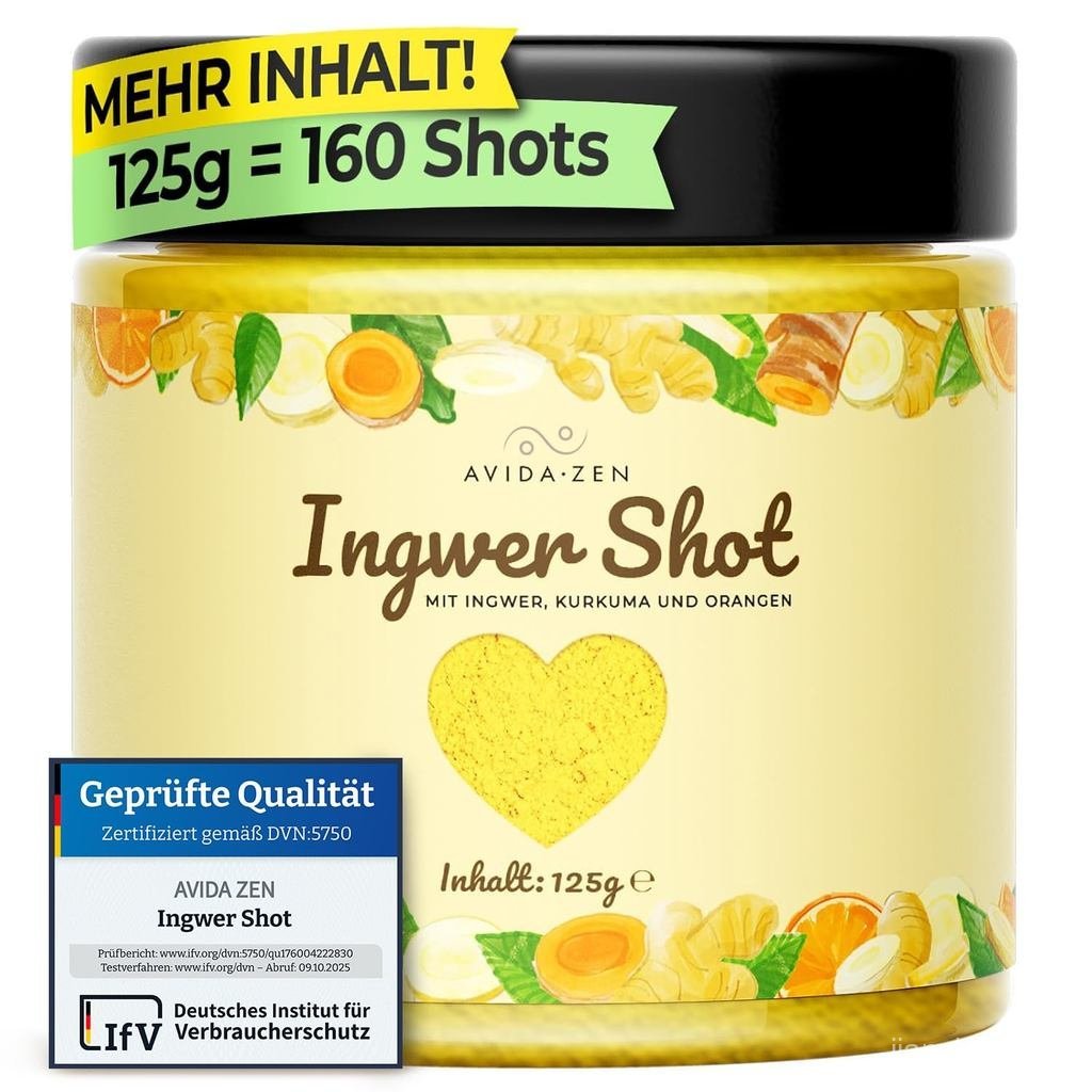 AVIDA ZEN Ginger Shot ได้ถึง 160 y Hot Ginger Turmeric Shot 125 g Ginger Shot Ginger Shot และ Made i