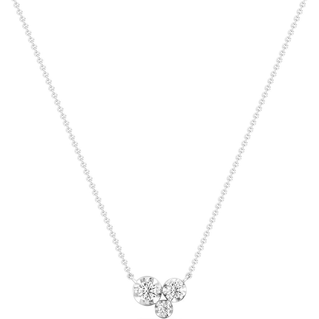 GILDED Itsy Bitsy Lab-Grown Diamond Pendant, 0.25 CTTW, เงินสเตอร์ลิงและเงินชุบทอง 14KT SI1 F-Color 