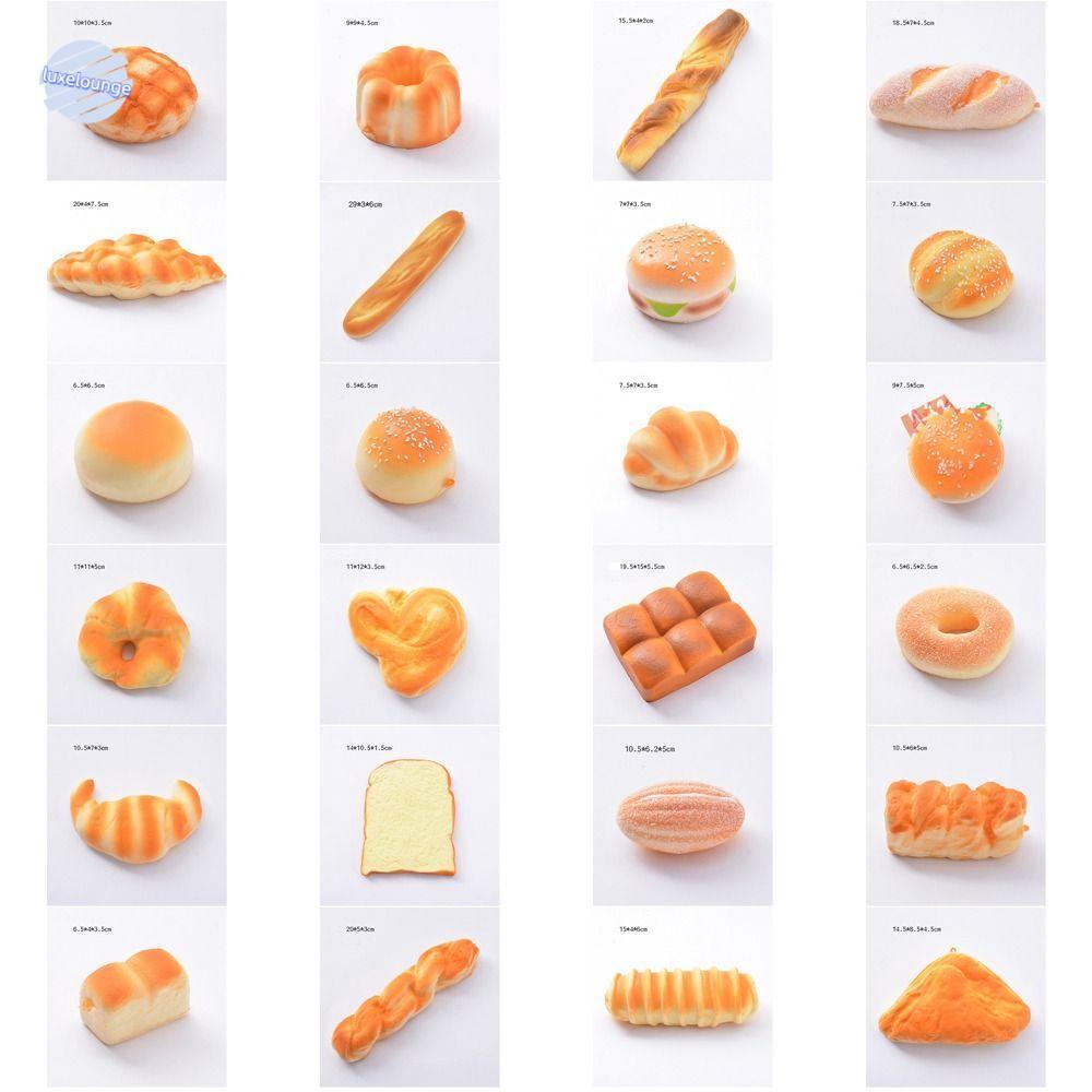 สกุชชี่ squishy ของเล่นเด็ก หรูหรา ของเล่นขนมปังเทียมจําลอง,อาหารจําลองหลอกจําลองขนมปังบีบของเล่น,หยอกล้อคนโดนัทรุ่นของเล่นจําลองขนมปังรุ่นเดสก์ท็อปตกแต่ง