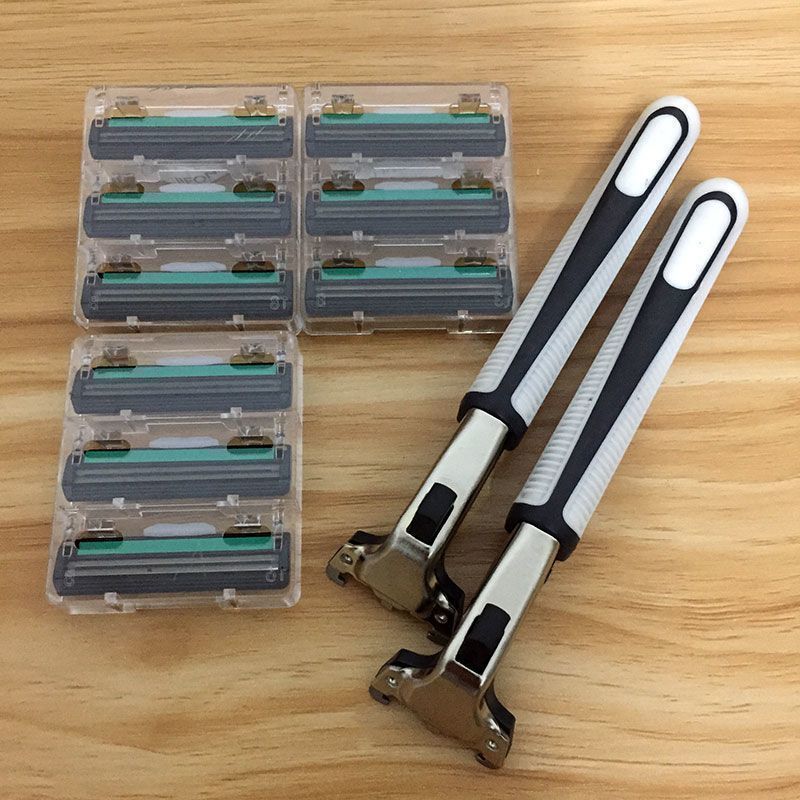 มีดโกนคู่มือมีดโกน Double-Layer Universal Blade Holder Blade Old-fashioned โกนผู้ชายใบมีด