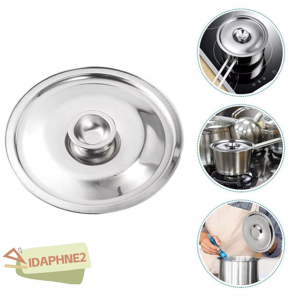 IDAPHNE2 ฝาหม้อสแตนเลส 10-24 ซม. ฝาครอบหม้อซอสสากล อุปกรณ์ครัว