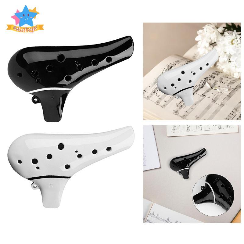 [Edstars] Tiny Ocarina 12 หลุม Alto C เครื่องดนตรีพลาสติก ABS เริ่มต้นขลุ่ยทนทาน Smooth หลุมสําหรับค