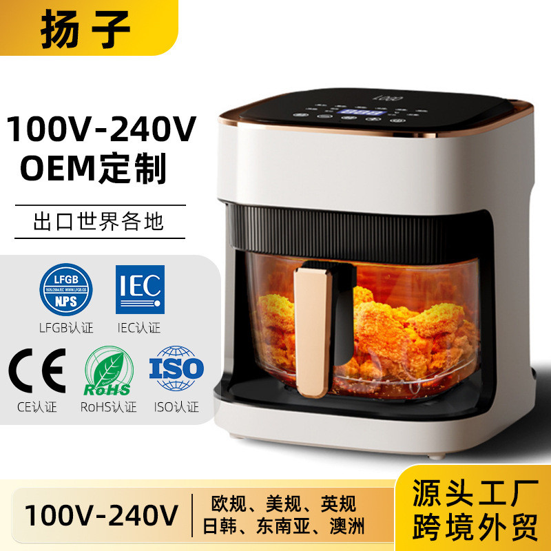 Customized 6L Air Fryer One Piece Batch Air Fryer Air Fryer Glass Electric Fryer J