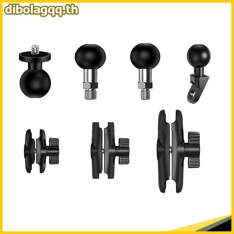 DIBOLL อลูมิเนียม Double Soet Arm สําหรับ 25 มม./1 นิ้ว Ball Head Holder Mount Clamp สําหรับจักรยานรถจักรยานยนต์กล้อง Extension Arm,