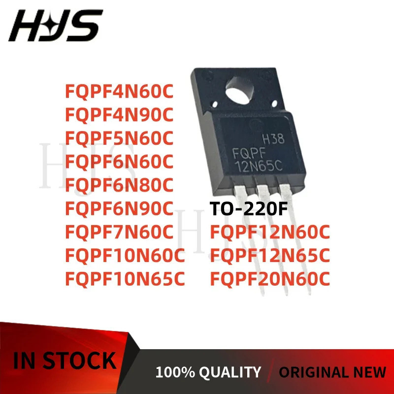 10PCS TO-220F FQPF4N60C 4N90C 5N60C 6N60C 6N80C 6N90C 7N60C 10N60C 10N65C 12N60C 12N60C 12N65C 10N60