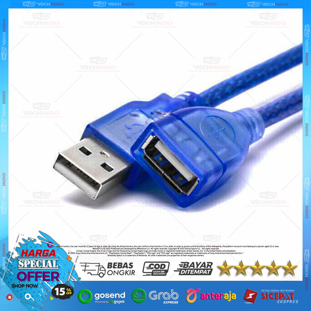 USB 2.0 - 1.5M / 3M / 5M / 10M Extension Cable - USB Extension / Extender Male to Female คุณภาพดี !!
