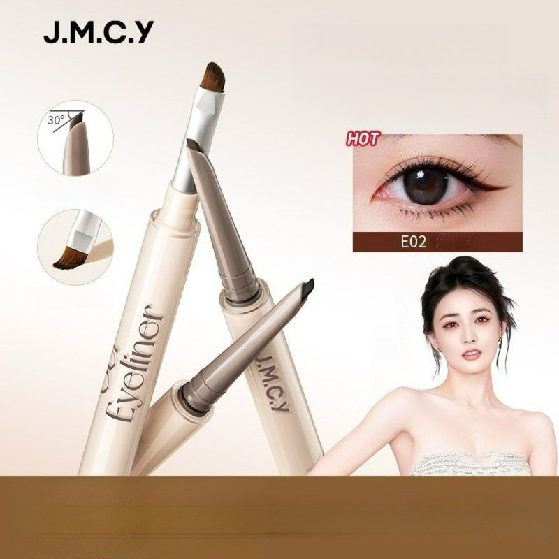 JMCY Double Head Gel Eyeliner พร้อมใบมีดแปรงกันน้ํา Sweatproof ติดทนนาน Non-Smudging Eye แต่งหน้าปาก