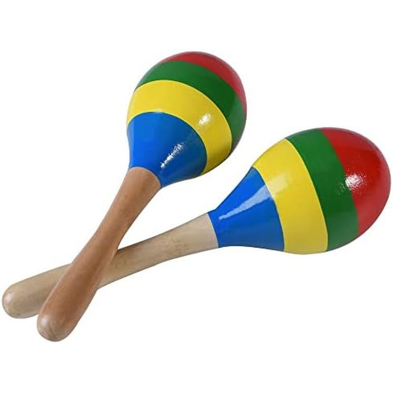 เครื่องเพอร์คัชชัน Rumba Shaker เครื่องดนตรี Mararacas สําหรับเด็กผู้ใหญ่ชุดไม้
