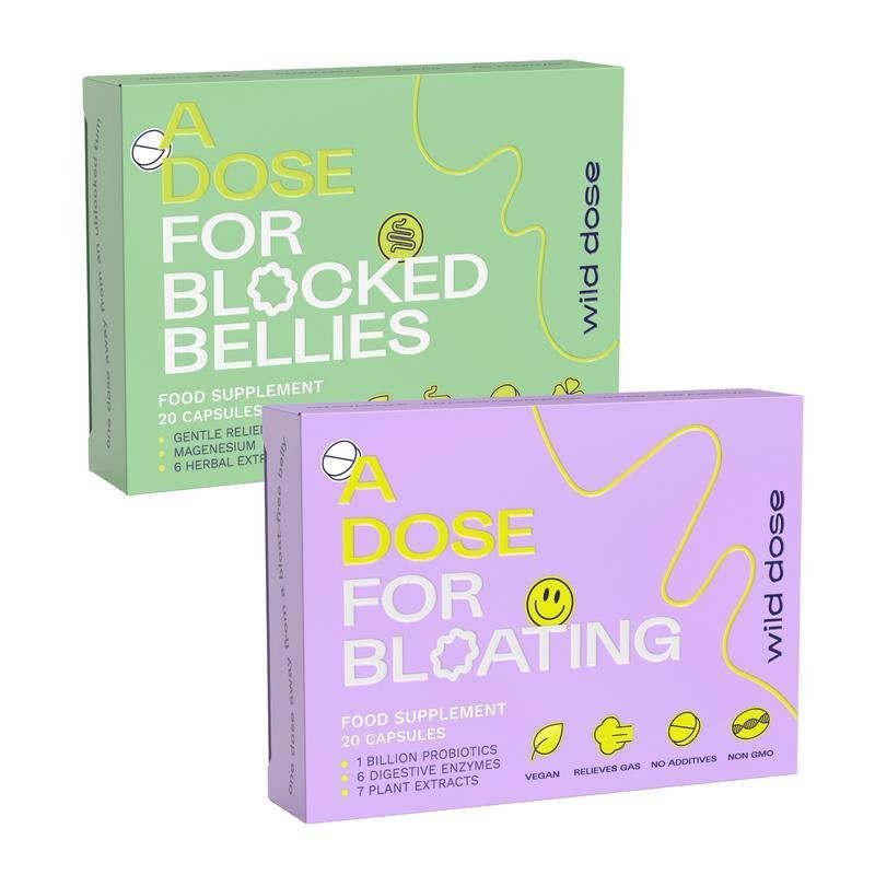 Tummy Travel Duo | โดสสําหรับท้องอืดและโดสสําหรับระฆังบล็อก | ชุดรวมรุ่นลิมิเต็ด L4FN
