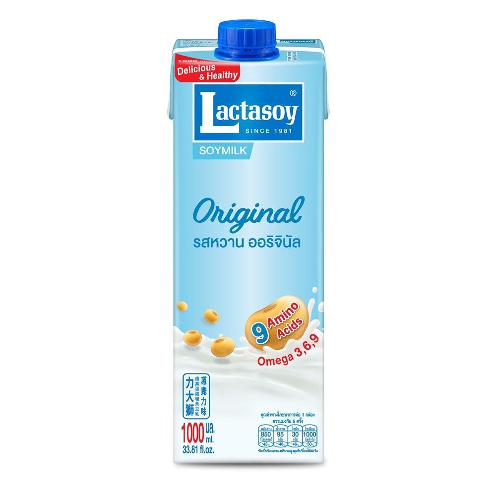 [สินค้าส่งด่วน] แลคตาซอยนมถั่วเหลืองรสหวาน 1000มล. LACTASOY UHT SOY MILK SWEET FLV. 1000 ML.