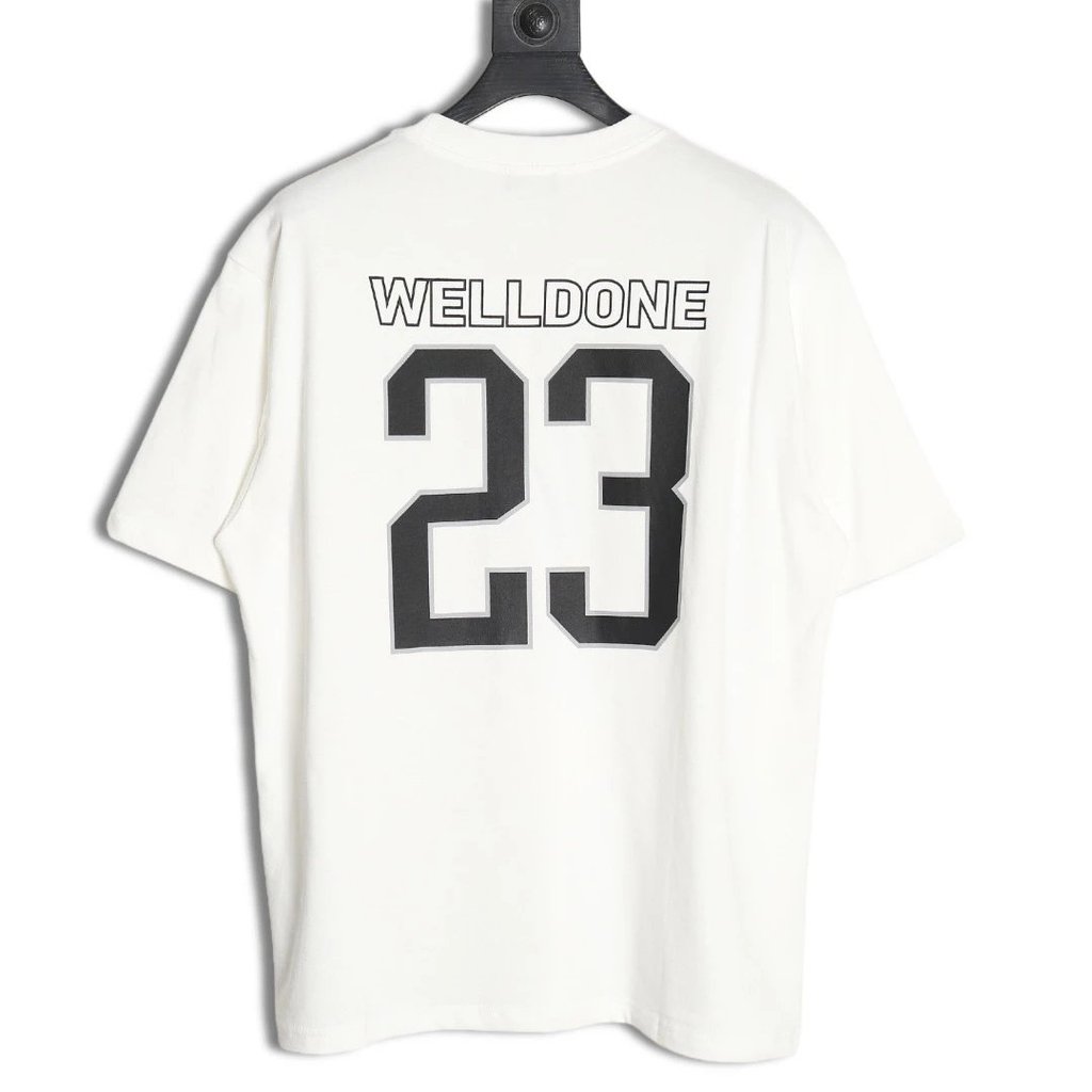 WE11 DONE 24SS เสื้อยืดแขนสั้นสำหรับฟุตบอล
