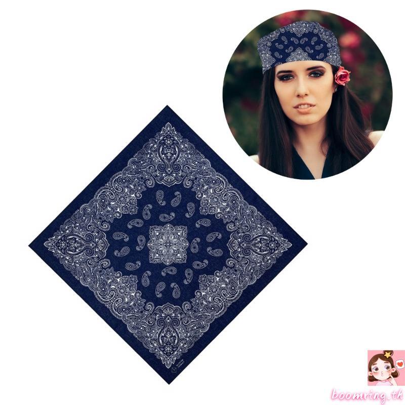 Boom Running Dancing Head Scarf Hiphop Hair Scarf ผ้าพันคอสี่เหลี่ยมลายสวยสําหรับ Head and Neck Unis