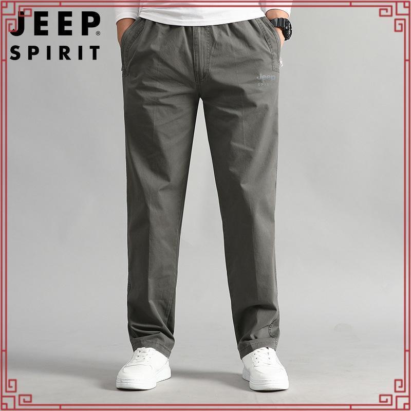JEEP SPIRIT กางเกงทํางานกีฬาลําลองสําหรับผู้ชายกางเกงหลวมกางเกงขาตรงแฟชั่น
