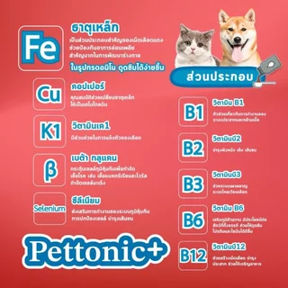Pettonic Plus+ [แท้💯] อาหารเสริมบำรุงเลือด แบบน้ำและแบบเม็ด สำหรับสุนัขและแมว