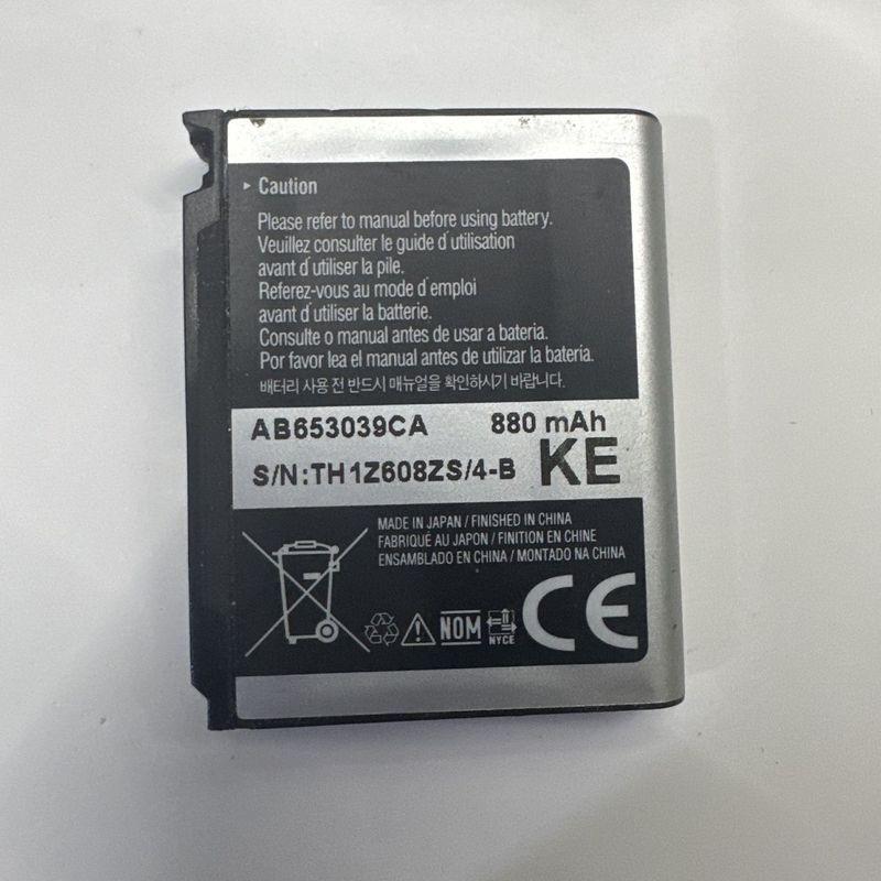 เหมาะสําหรับ Samsung S7330 E958 U900 U800E AB653039แบตเตอรี่โทรศัพท์มือถือ CA/CC/CE/CU