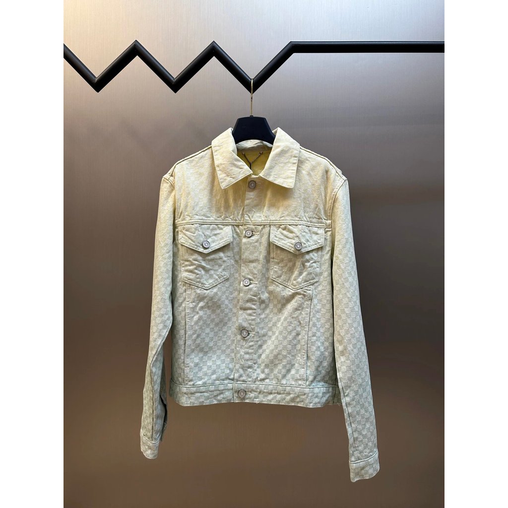 เพดาน DAMIER AMIER Jacquard Denim Jacket สำหรับฤดูใบไม้ร่วงและฤดูหนาว คุณภาพสูง