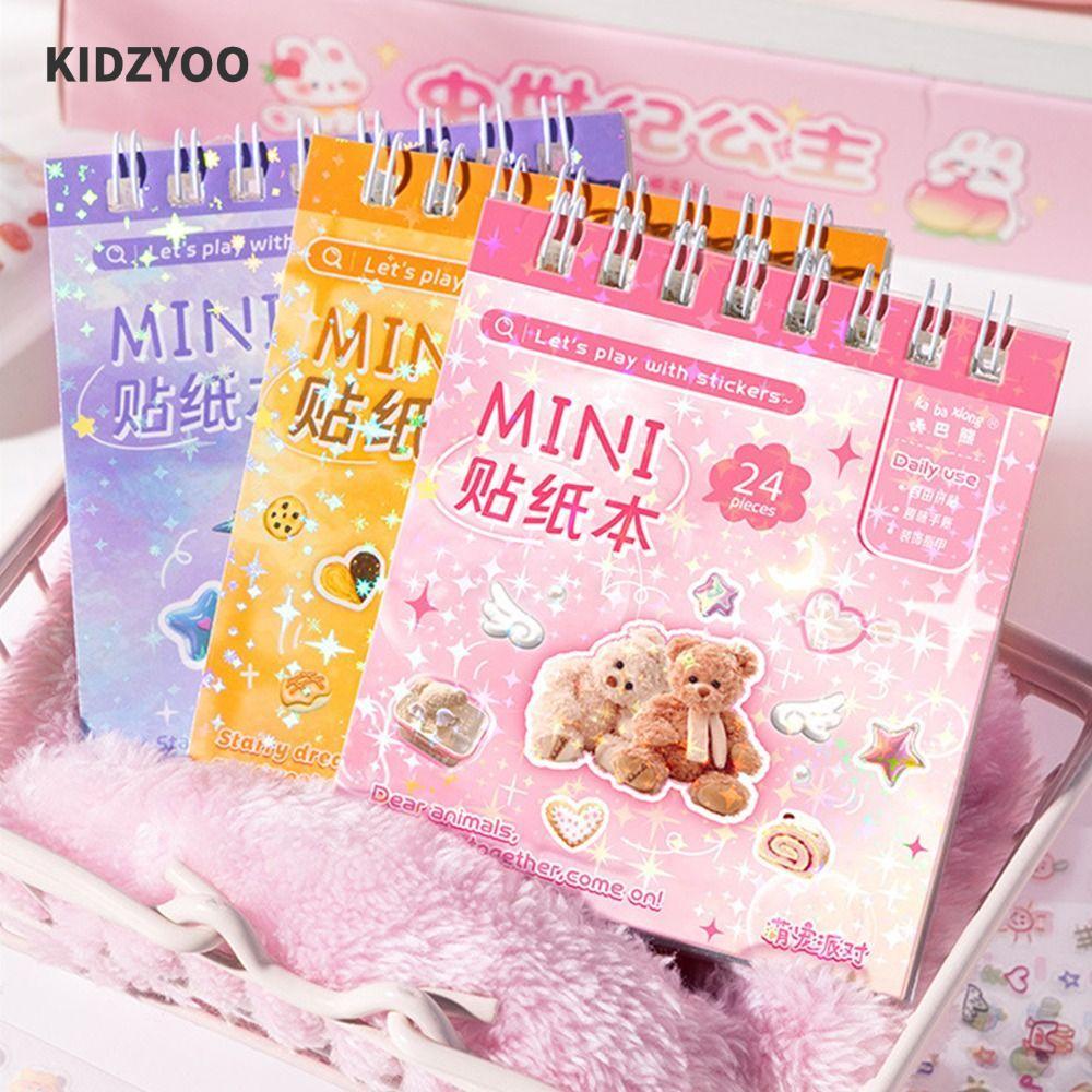 KIDZYOO 24 ชิ้นสติกเกอร์ถ้วย,มัลติฟังก์ชั่ DIY สติ๊กเกอร์ติดเล็บ,แฟชั่นไม่มีการถอดกาวในตัวสติกเกอร์การ์ตูนสําหรับตกแต่งเล็บ