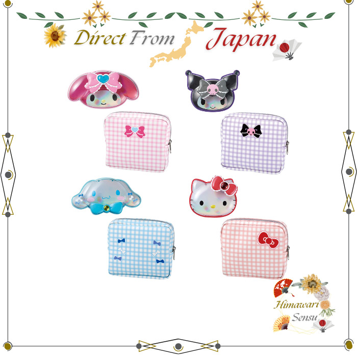 Bandai Sanrio Make Up Palette Set with Pouch My Melody Kuromi Cinnamoroll【 Direct from Japan 】
