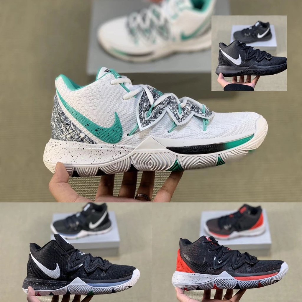 รองเท้า Kyrie 5 สำหรับผู้ชาย สีขาวดำเขียว Designed for Basketball