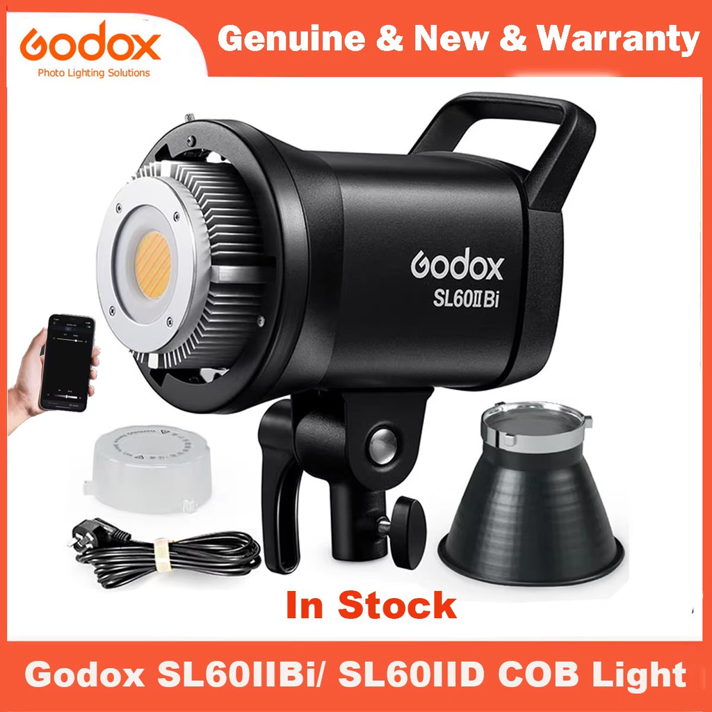 Godox SL60IID SL60II D SL60IIBi SL60II Bi COB ไฟวิดีโอ LED 2.4G การควบคุมบลูทูธไร้สายแสงต่อเนื่อง SL