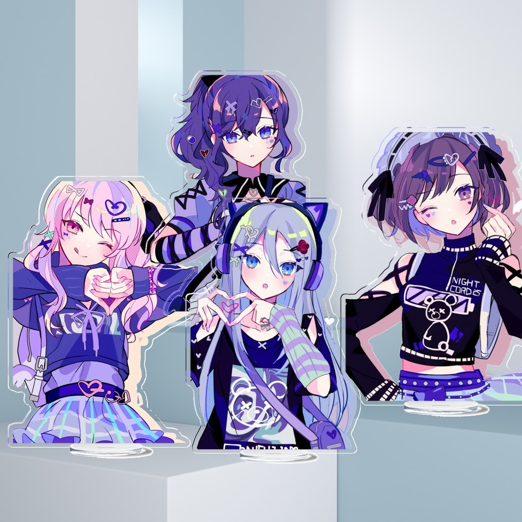 Asauna Mafuyu Akiyama Mizuki ยืนอะนิเมะ KeyChain 25 Nightcord Key Chain ผู้หญิงรูป