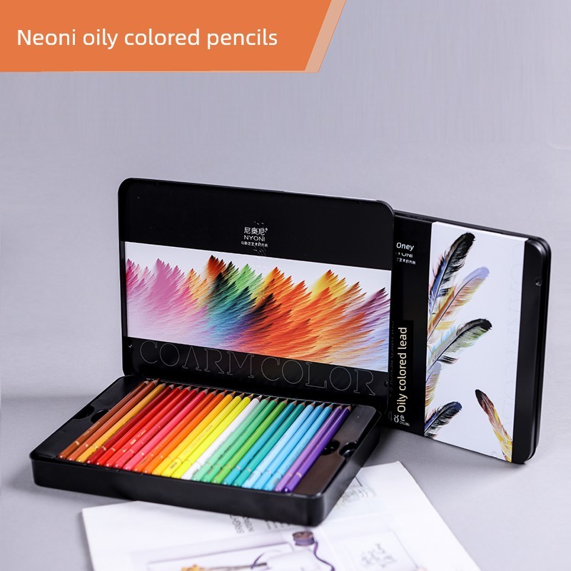 อุปกรณ์เครื่องเขียน อุปกรณ์การเรียน ดินสอสี Nyoni สี Nyoni มือวาดมืออาชีพ24/36/48/72/100ดินสอสีมันสำ