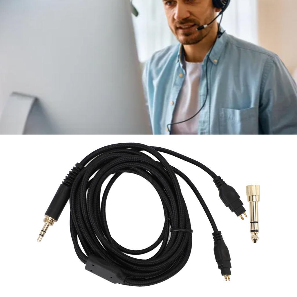 Gugxiom สายทดแทนสําหรับ HD580 HD600 HD650 HD660S HD6XX ถักเสียง 6.35 มม.ถึง 3.5 มม.อะแดปเตอร์ 6.56ft