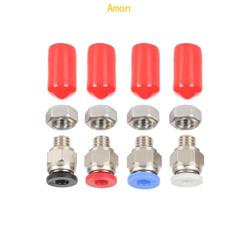 Amon 4x PTFE Tube Couplers ทนความร้อน PC4 M6 อุปกรณ์การเชื่อมต่ออย่างรวดเร็ว Optimized สําหรับโครงกา