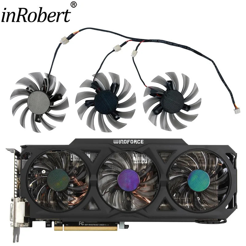 75มม. ที128010SM PLD08010S12H 2Pin 3Pin Cooler พัดลมสําหรับ Gigabyte AMD Radeon R9 270X 280X 290X WI