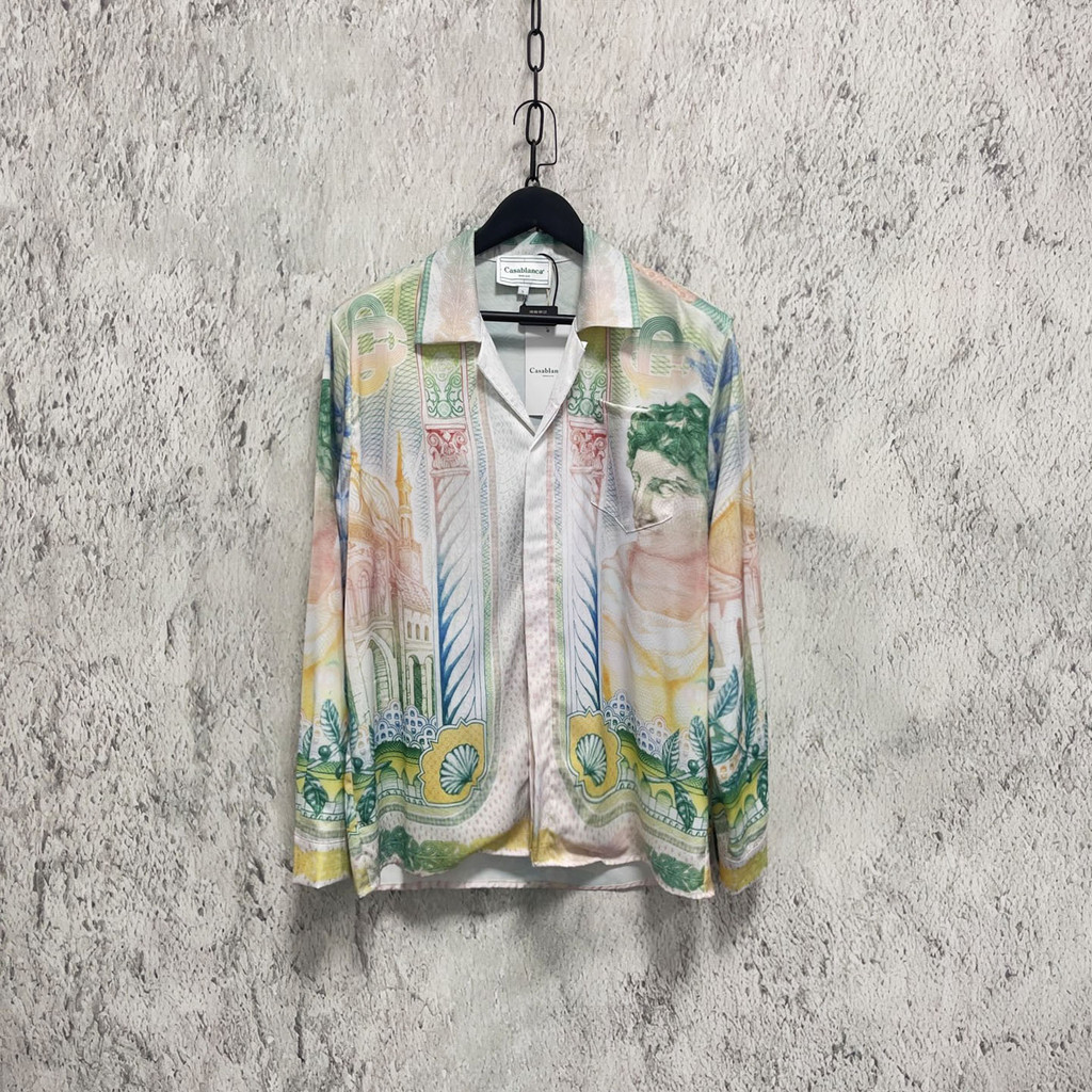 OSTU CASABLANCA Yarn portrait Hawaiian style vacation couple Hawaiian shirt