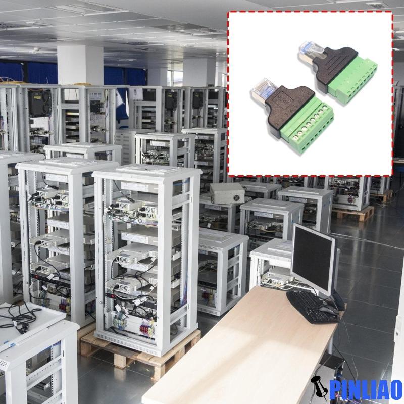 Pinlt EIA TIA T568B Compliant RJ45 ถึง 8Pin Terminals อะแดปเตอร์ Solderless Shielded สําหรับการใช้งา