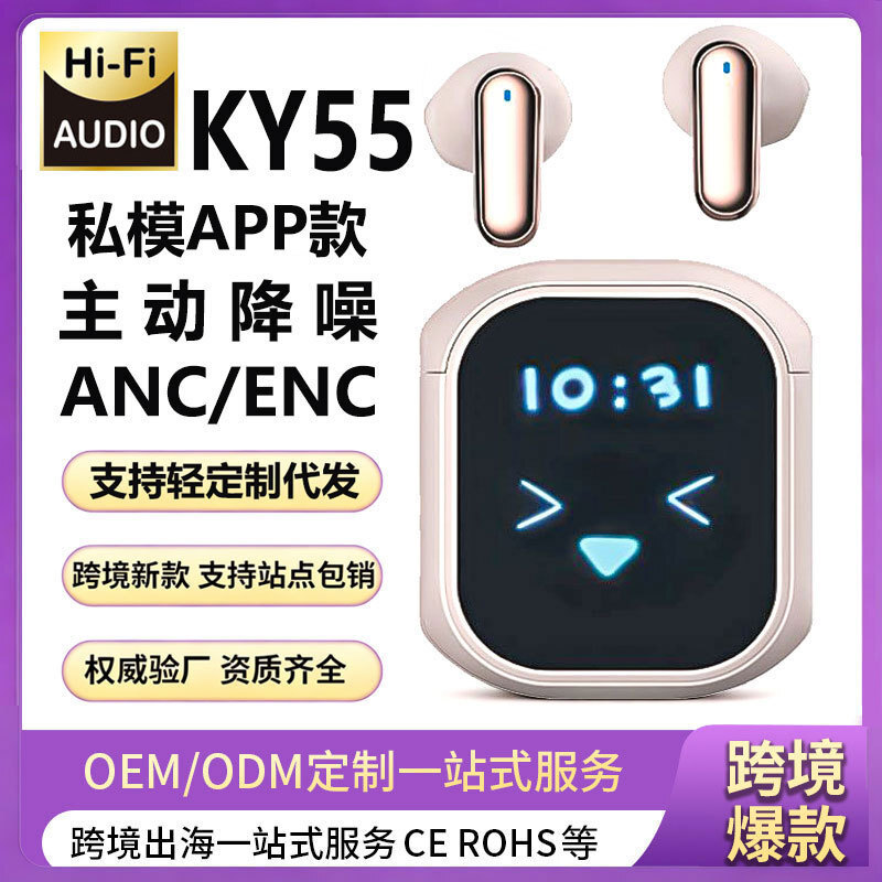 หูฟังพร้อม APP Active Noise Cancellation ANC/ENCTWS Touch Screen หูฟังมัลติฟังก์ชั่น 04.24.02