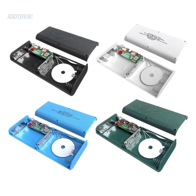 3C เคส Powerbank พลาสติกขนาดกะทัดรัด 5 ชิ้น 20650 เซลล์ชาร์จ