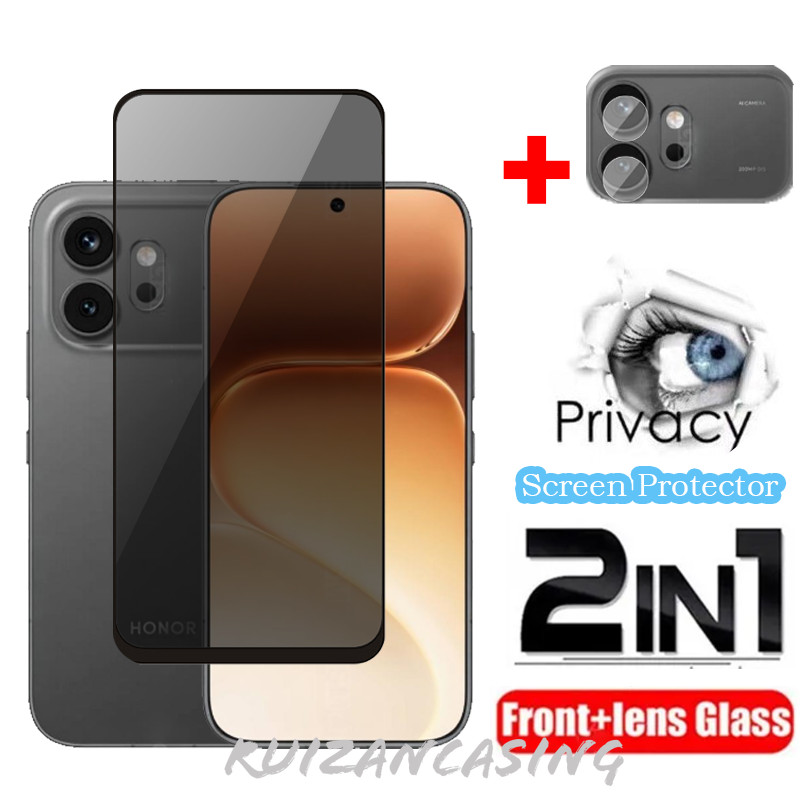 กระจกนิรภัยส่วนตัว Anti-Spy Full Screen Protector สําหรับ Honor 600 Pro/Honor 600 Lite 5G 2026 พร้อม Anti-Peep Film