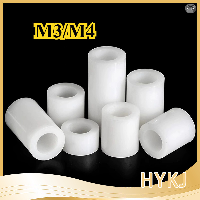 คอลัมน์แยก ABS สีขาว, คอลัมน์แยกฉนวน, คอลัมน์แผ่นพลาสติก 3mm4mm ผ่านคอลัมน์ปลอกไนลอน [DGhongyu]