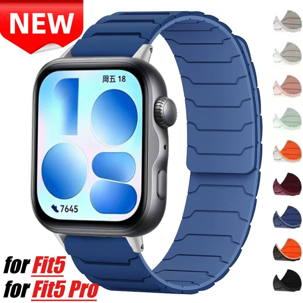 สายรัดแม่เหล็กสําหรับ Huawei Fit5 Fit 5Pro นาฬิกา Fit4 Fit3 Band สร้อยข้อมือซิลิโคนสําหรับ Huawei Wa