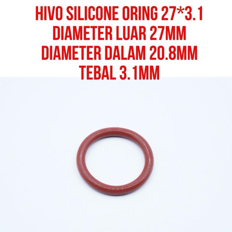 Oring 3.1x20.8 3.1 มม.x20.8 มม.ซีลซิลิโคนความหนา 1 มม.เส้นผ่านศูนย์กลางภายใน 20.8 มม. ทนความร้อน | H
