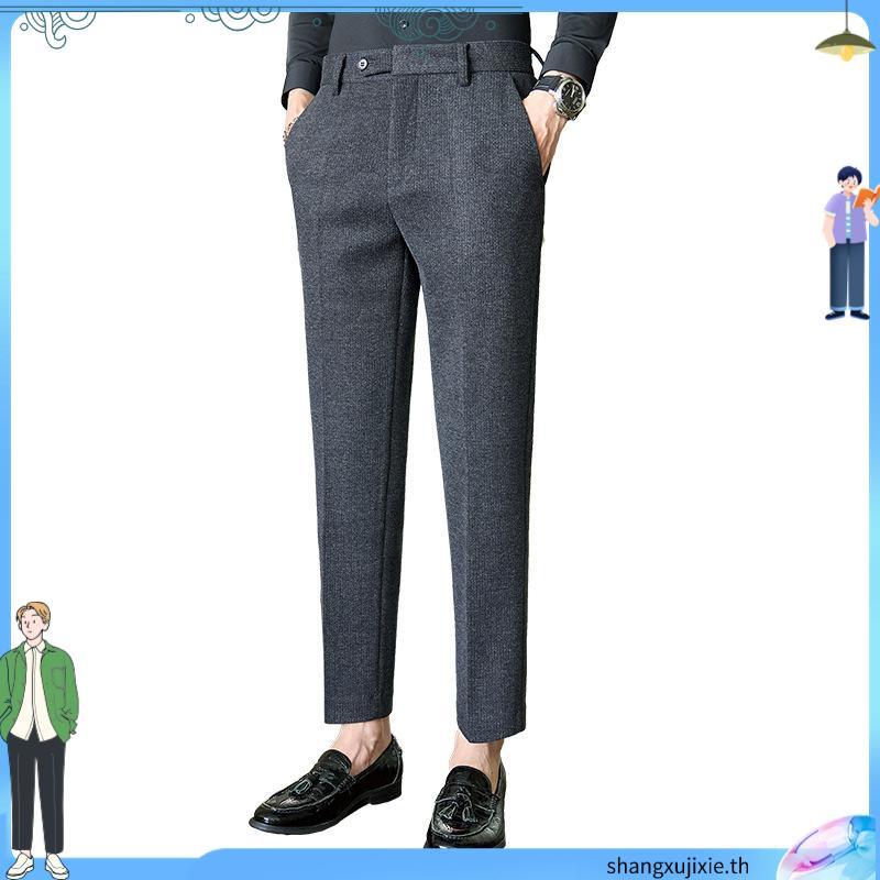 GQ PerfectPants™ กางเกงขายาวผ้าสะท้อนน้ำ สีกรมท่า
