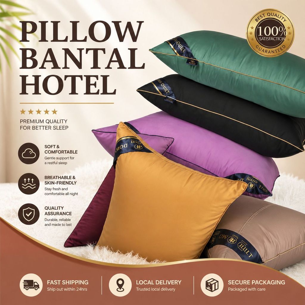 หมอนผ้าฝ้าย Bantal Hotel Hilton Empuk หมอน New Sleeping Hilton 1Kg Viral เครื่องนอน Sleep Home Livin