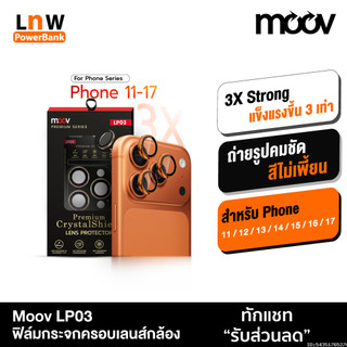 [ส่งด่วน] Moov LP03 ฟิล์มกันรอย เลนส์กล้อง สำหรับ ไอโฟน 17 Pro Max 17 Air 17e 16 Pro 16e 15 Plus 14 13 12 11