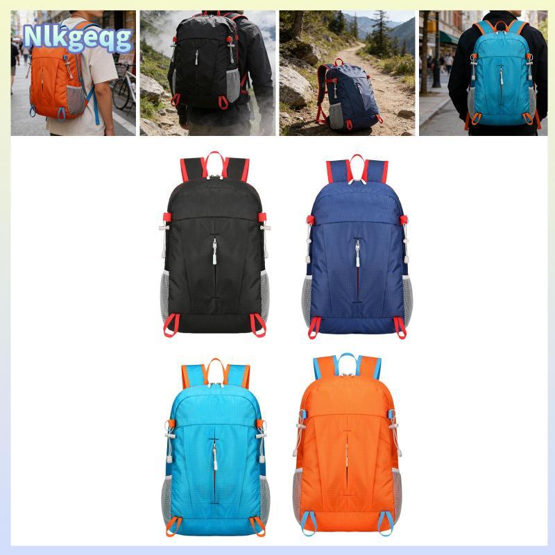 [nlkgeqg] กระเป๋าเป้เดินป่า Daypack กระเป๋าเป้เดินป่าพร้อมสายรัดเบาะตามหลักสรีรศาสตร์และฟังก์ชั่นพับ