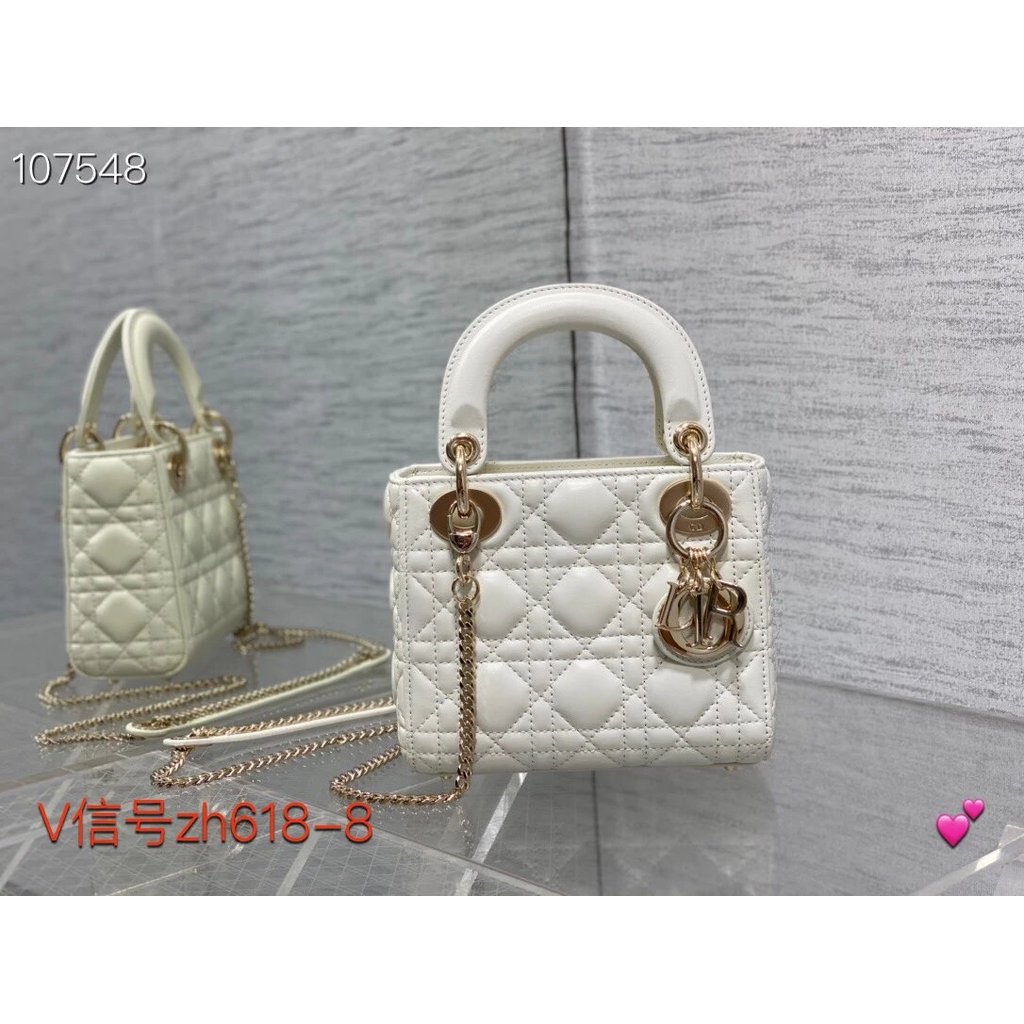 Dior Dior Female Bag Womens Fashion Casual Handbag Ladies Diagonal Bag Shoulder Bag Grey Milky White